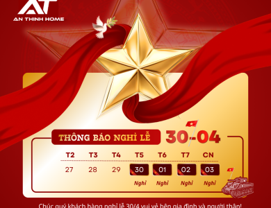 THÔNG BÁO NGHỈ LỄ GIẢI PHÓNG MIỀN NAM 30/04 & QUỐC TẾ LAO ĐỘNG 01/05