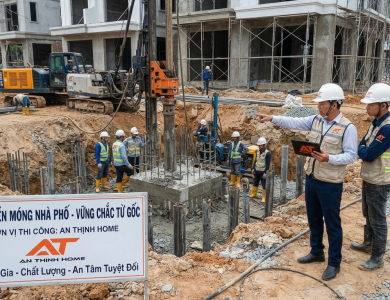 Xử lý nền móng nhà phố vững chắc từ gốc cùng chuyên gia An Thịnh Home