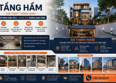 Xây Nhà Trọn Gói Có Tầng Hầm: Giải Pháp Bứt Phá Không Gian Và Kết Cấu