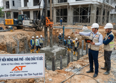 Xử lý nền móng nhà phố vững chắc từ gốc cùng chuyên gia An Thịnh Home